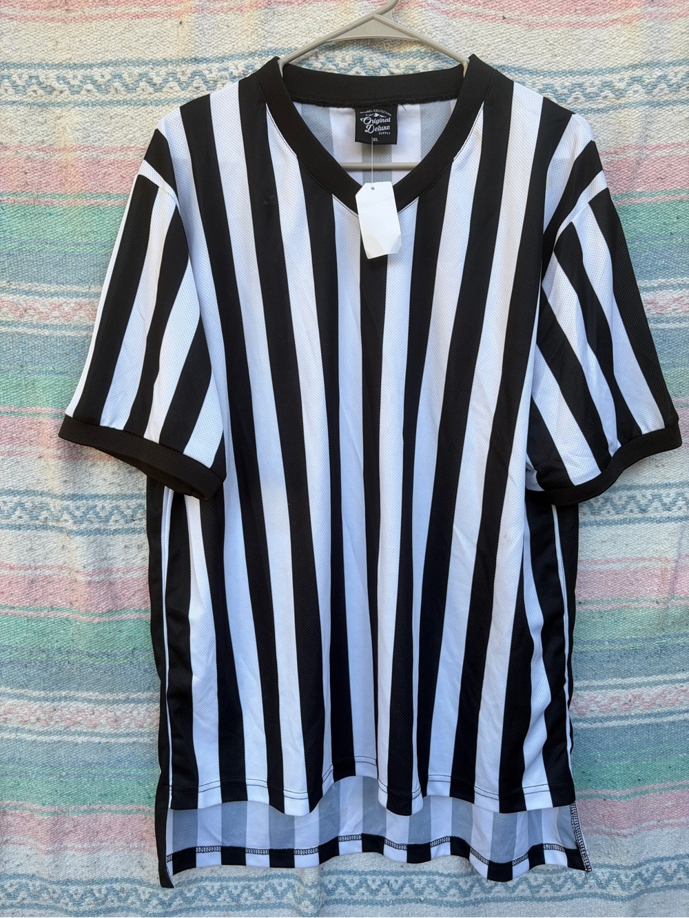 Original Deluxe Black & White Vertical Stripe Jersey Shirt